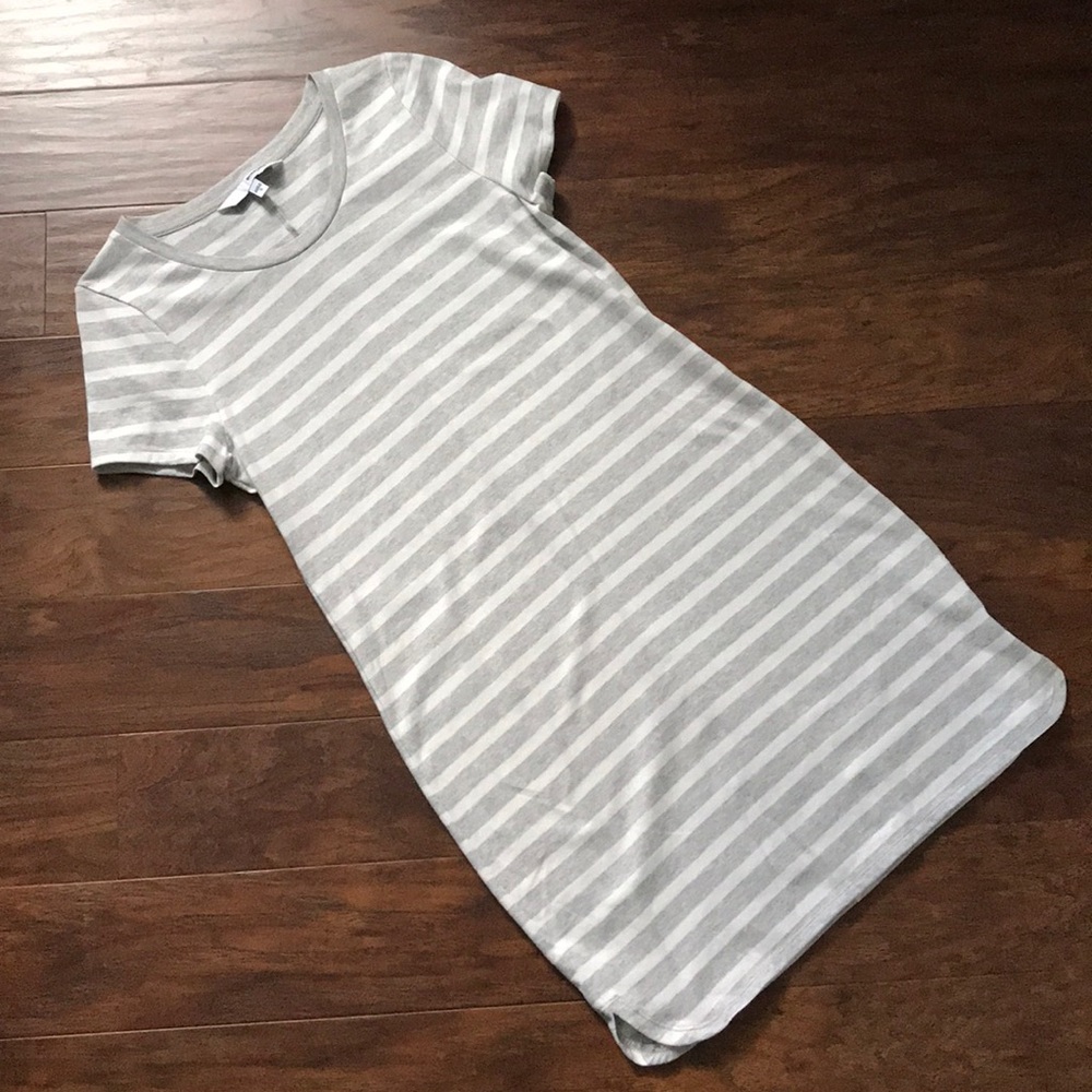 Grey/White T-Shirt Dress